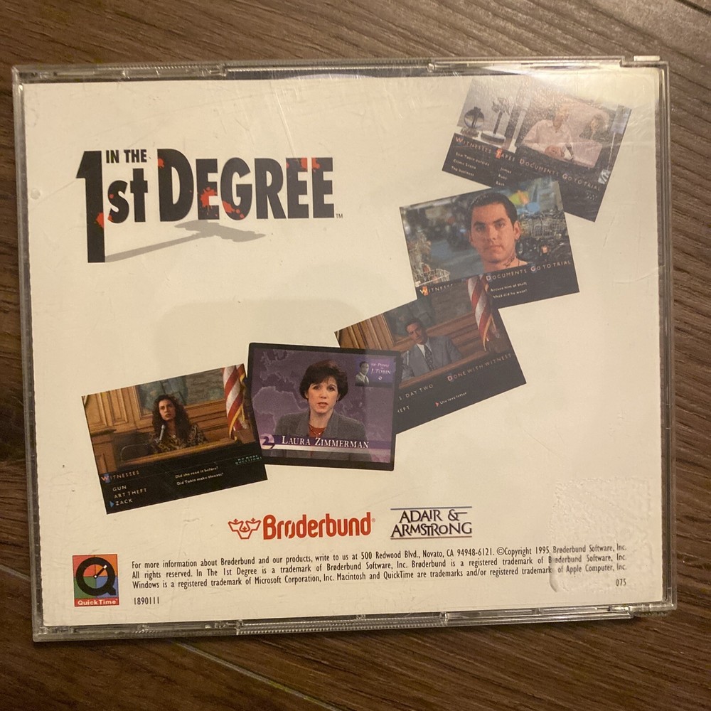 Brøderbund - In The 1st Degree (CDRom 1995)
