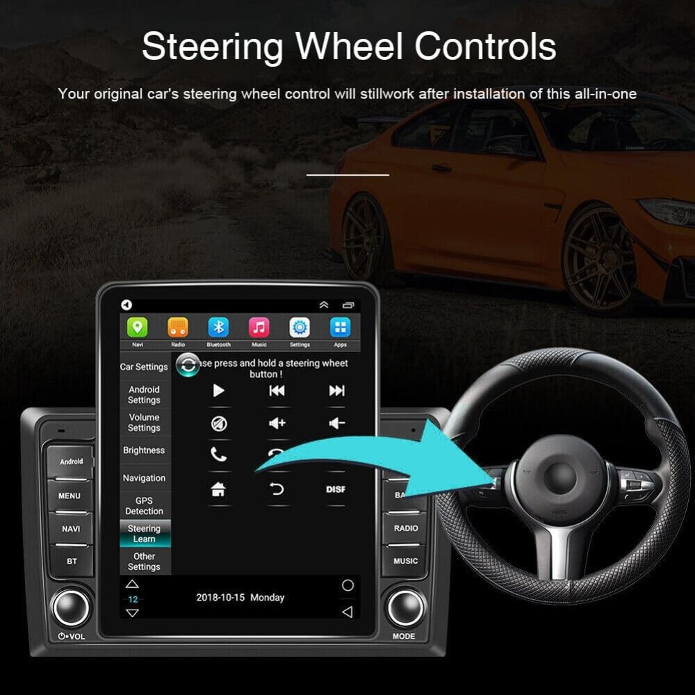 9.7" Android 14 Car Stereo Wireless Carplay Android Auto GPS BT Backup Camera