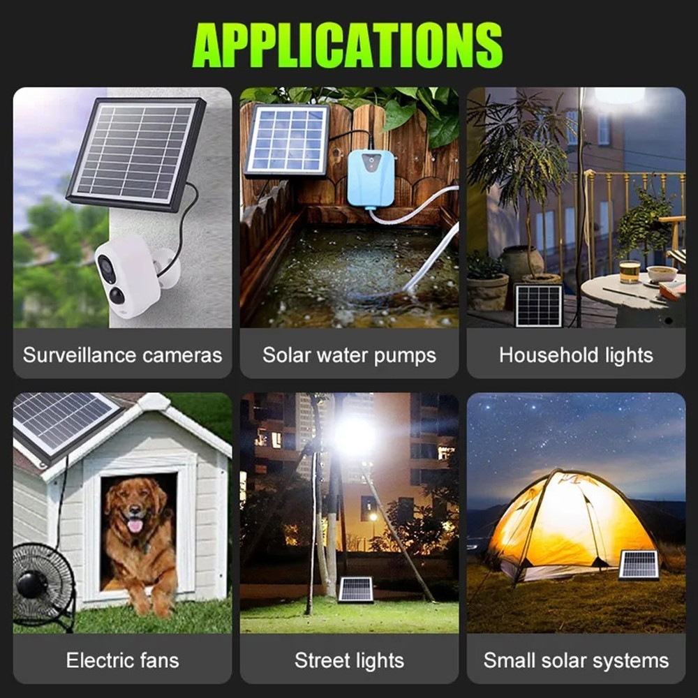 Convenient Charging Solution Lightweight 12V Solar Panel with Long Cable