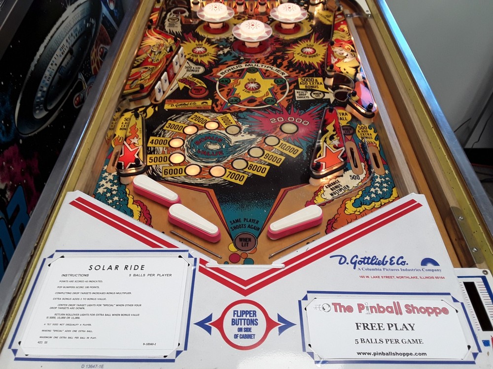Solar Ride by Gottlieb Pinball Machine