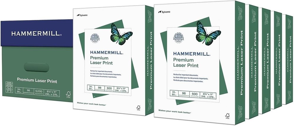 High-Quality 24lb Laser Print Paper - 5000 Sheets