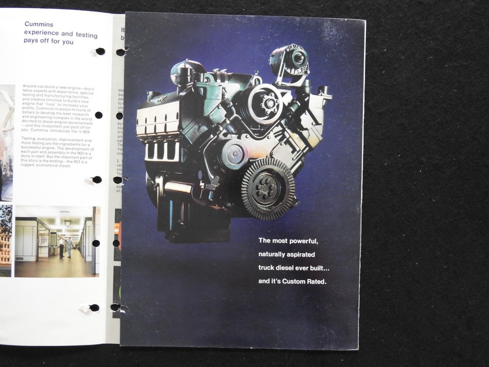 1967 GENUINE CUMMINS "INTRODUCING THE 903 DIESEL ENGINE" SPECIFICATION BROCHURE