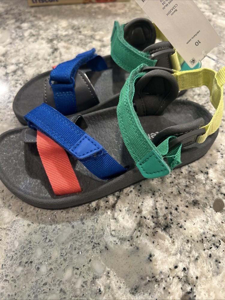 Carter's Multi Color Hook and Loop Boy's Sandals Size 10