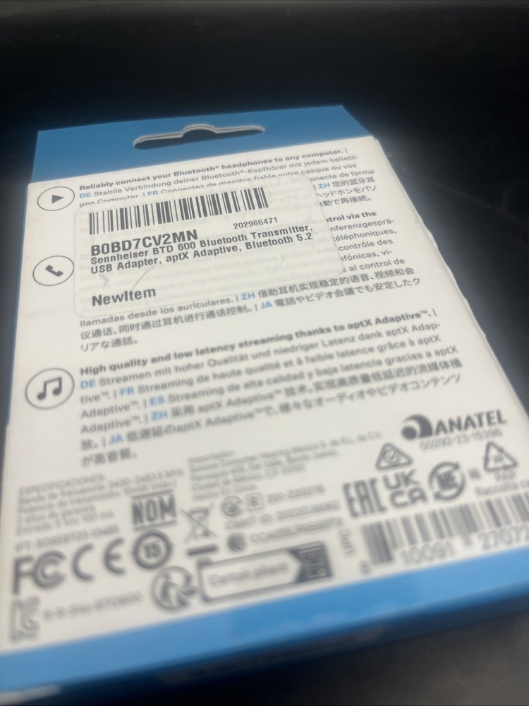 Sennheiser BTD 600 Bluetooth USB Adapter USB A USB C Dongle