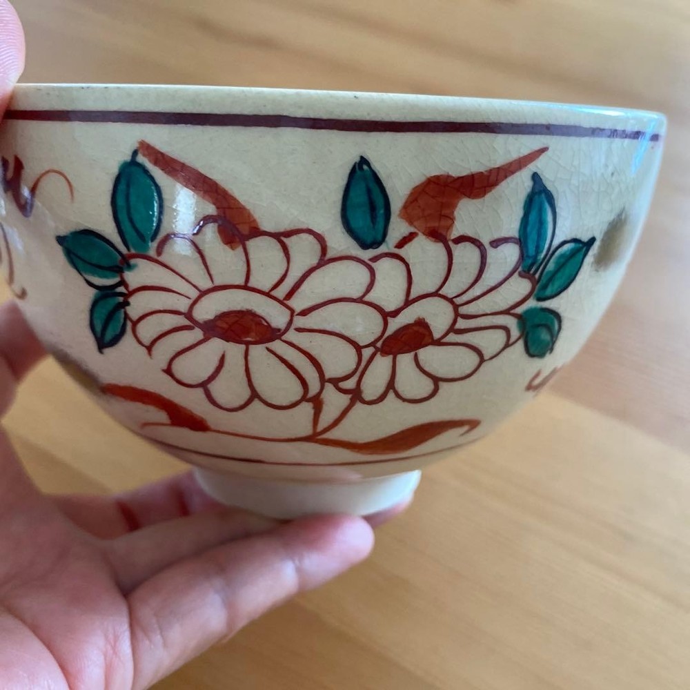 Tea Utensils Flowerpatterned ceramic