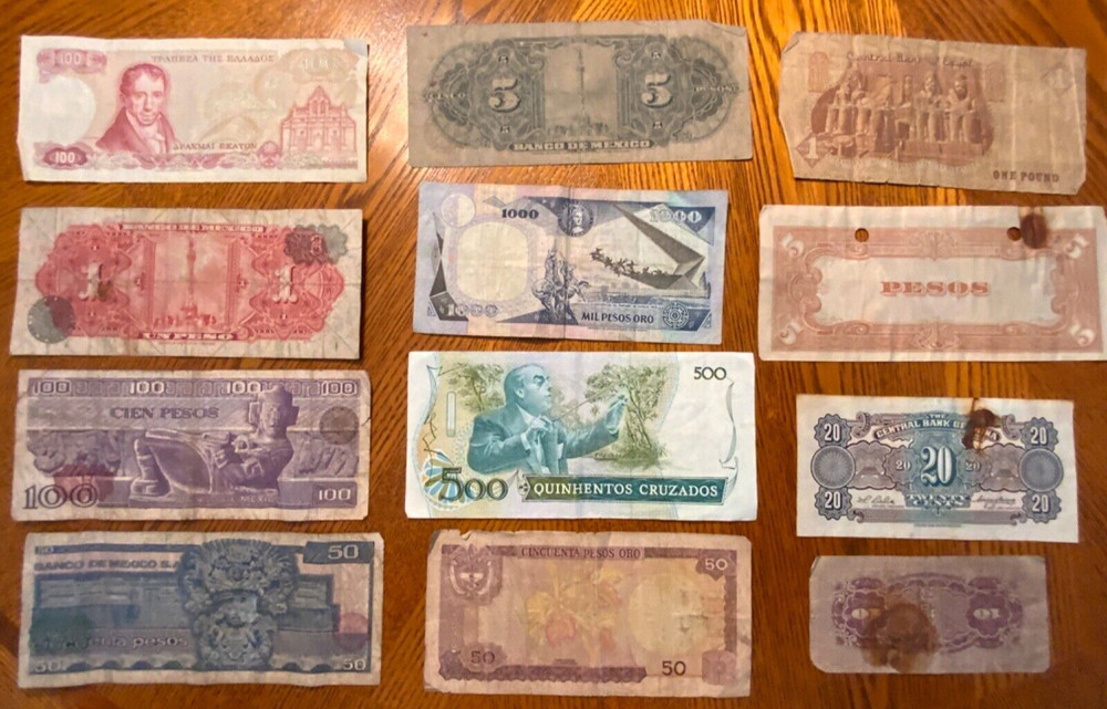 Vintage Banknote Lot , World Wide.