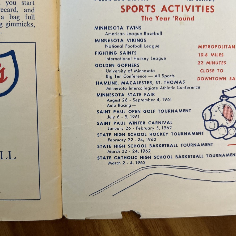 1961 Minnesota Twins First Home Game Series Program v Senators - Scored