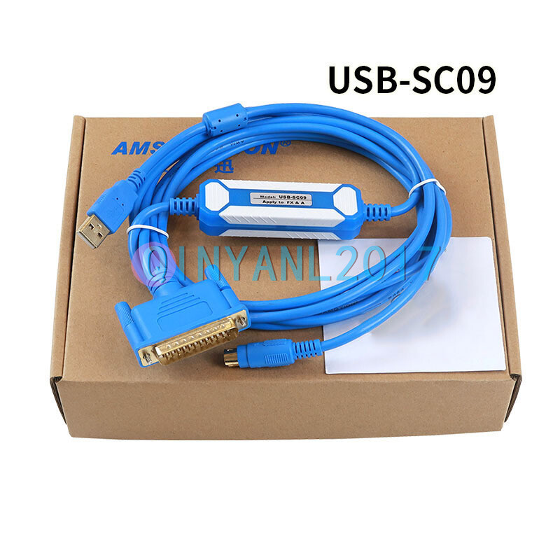 1PCS PLC Programming Cable USB-SC09 Suitable Mitsubishi FX/A Series