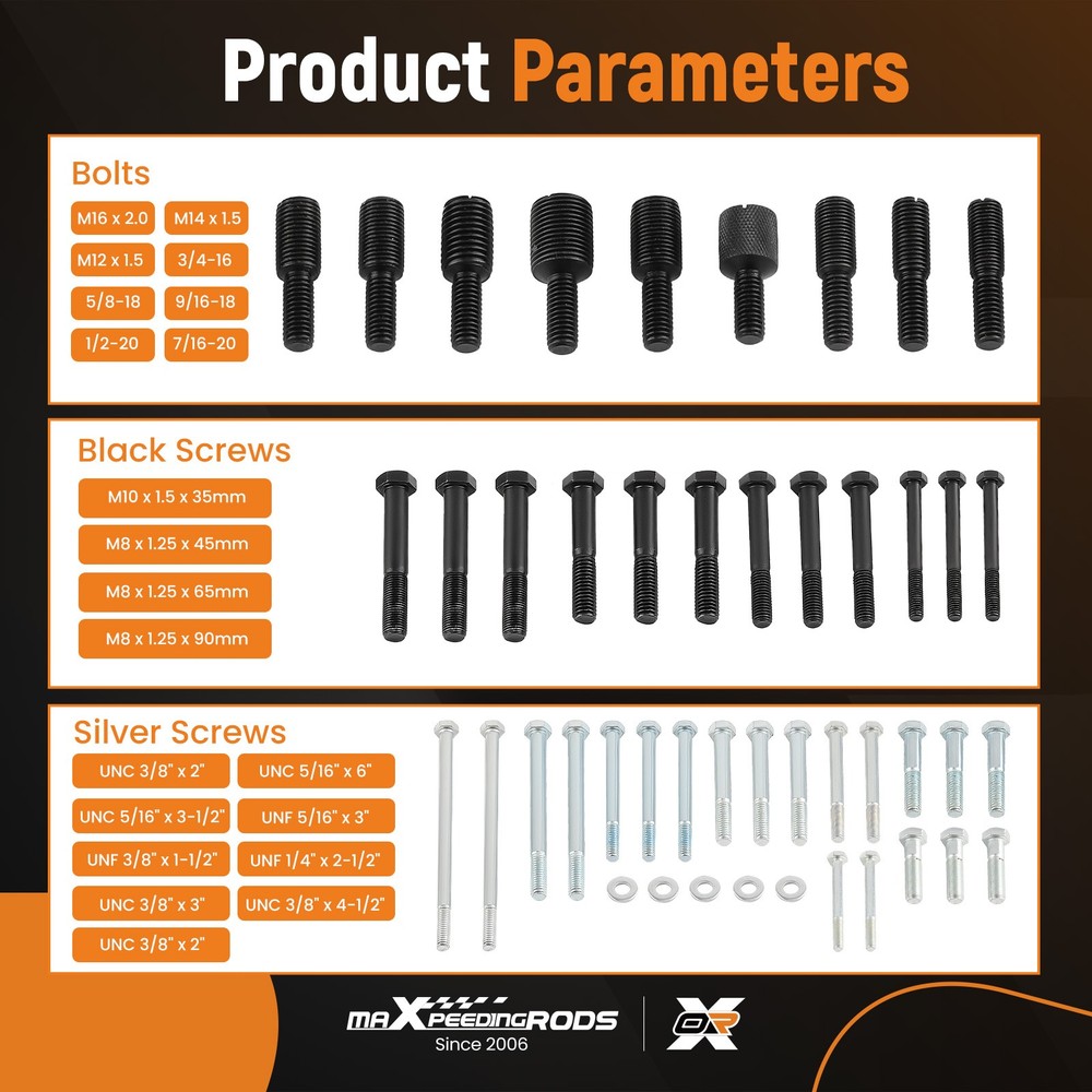 Harmonic Balancer Puller / Installer Kit Engine Tool Steel Universal set
