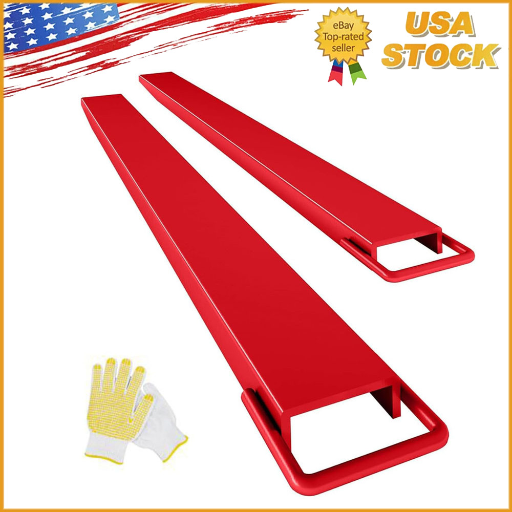 1 Pair 60''/72"/84" Length Pallet Fork Extensions 4.5" Width Forklift Extensions