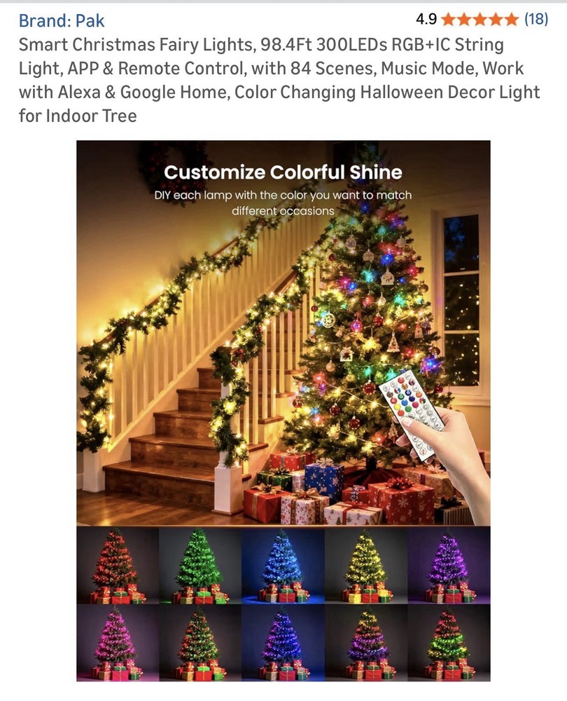 Pak Christmas Ferry Lights. 300 LED