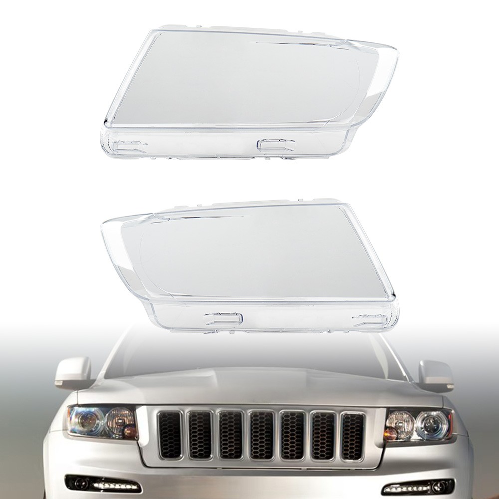 Clear Plastic Headlight Lens Cover Replacement for 2011-2013 Jeep Grand Cherokee
