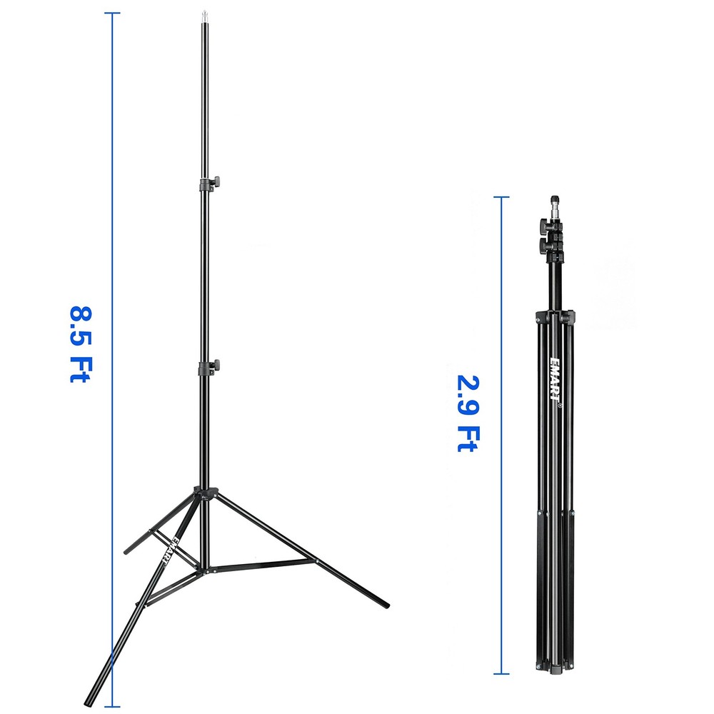 8.5 Ft Photography Light Stand Tripod - 2 Pack for Flash, Softbox, Strobe