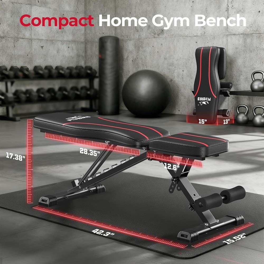 Versatile Adjustable Incline Weight Bench for Full Body Workouts - 600 lbs Limit