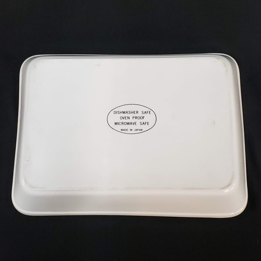 Baking Dish White Multicolor Floral Glazed Roasting Pan Serving Ovenware Kitchen