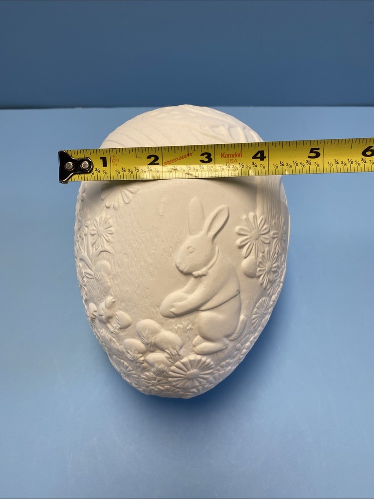 Ceramic Bisque 7” Easter Egg Box With Beautiful Detail Ready To Paint For Easter