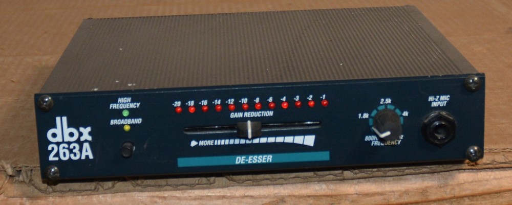 DBX 263A De-Esser Deesser De-S Studio Dynamic Audio Signal Processor 263