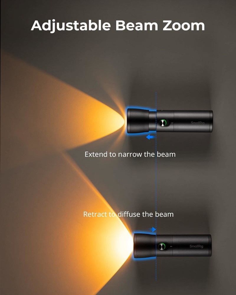 SmallRig RF 10C mini Spotlight LED Flashlight + 9.8 Inches Adjustable Magic Arm