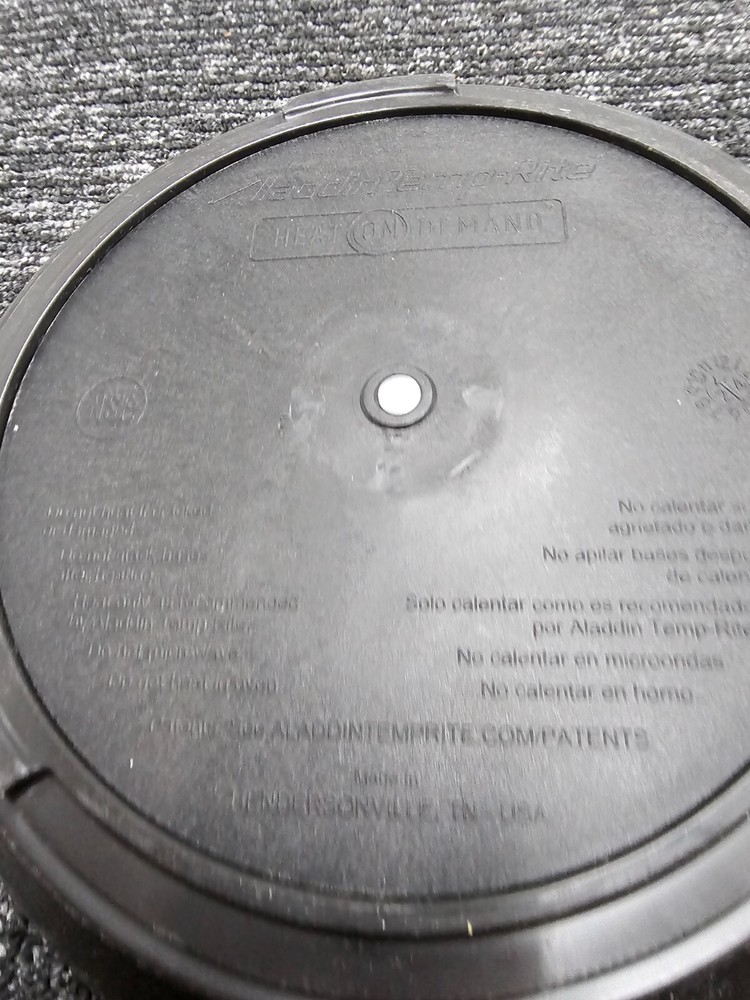 Aladdin Temp-Rite Induction Base Plate Heat On Demand Replacement Black 9.5"