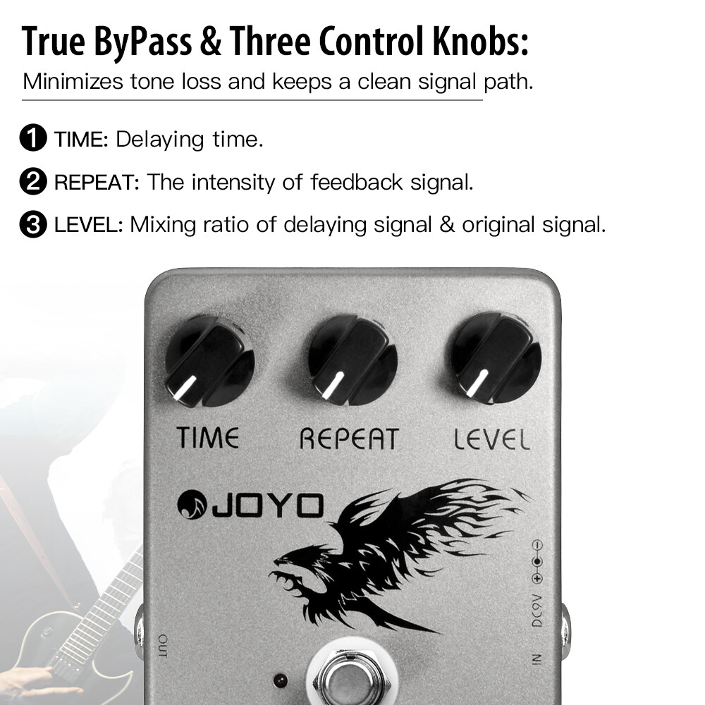 JOYO Digital Delay Guitar Effect Pedal True Bypass Mini Single Type Metal Shell