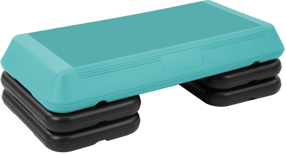 28''x 14'' Adjustable High Step Aerobic Step Platform with 4 Stackable Risers...