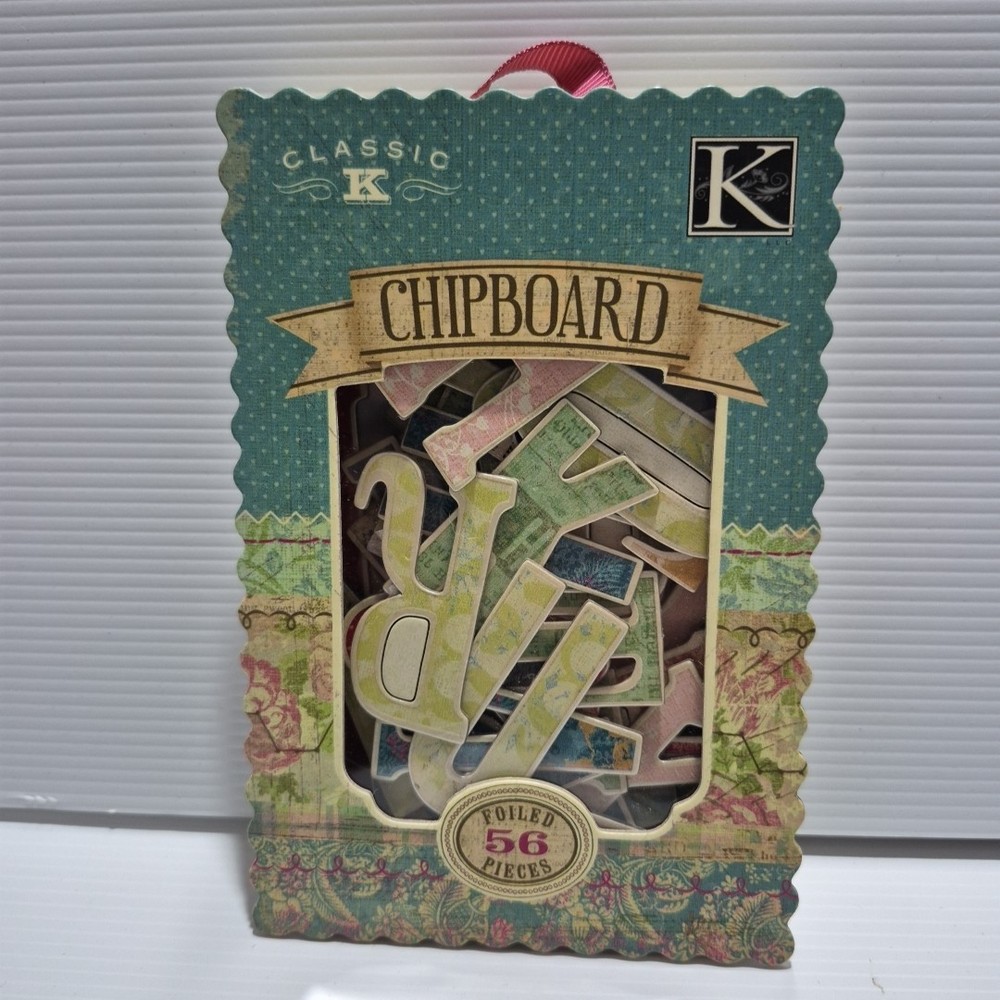 Kaisercraft "Margo" Classic K Chipboard Alphabet - Cards Scrapbook
