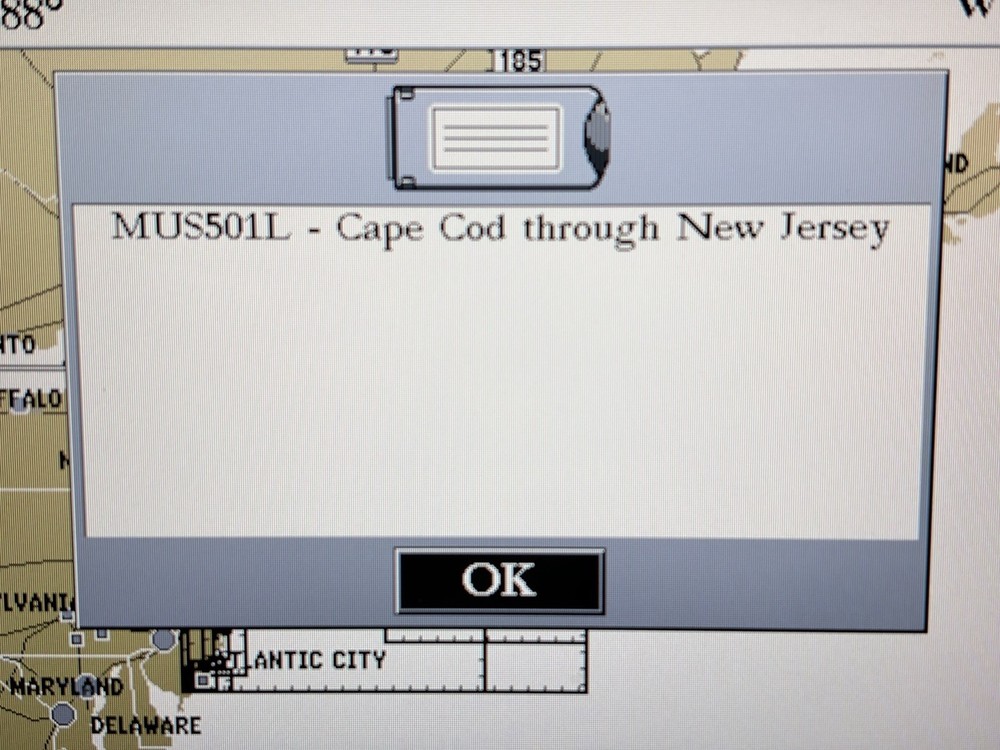 Garmin BlueChart Map Data Card MUS501L - Cape Cod- New Jersey For Older GPSMAP