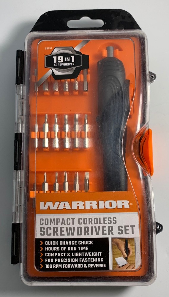 Warrior 19 in 1 Compact Cordless Screwdriver Set