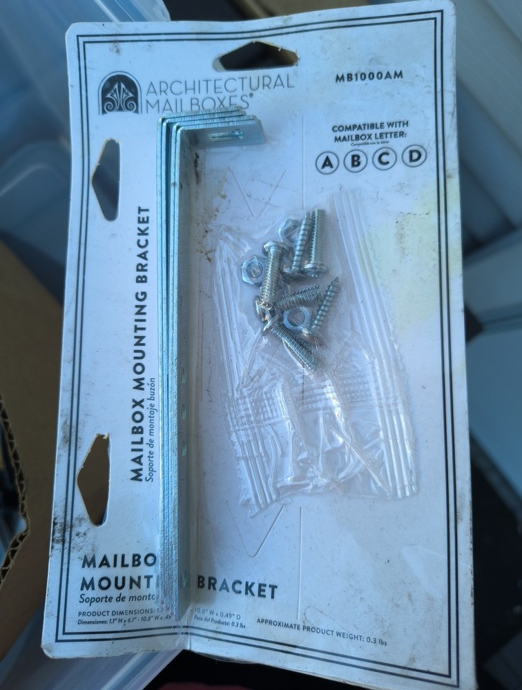 Architectural Mailboxes Mailbox Mounting Bracket MB1000AM