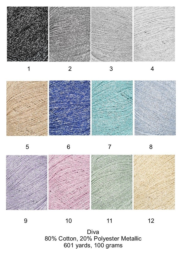 Diva Yarn from Jody Long; All 12 Colors
