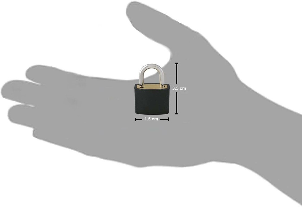 Small Mini Durable ABS Cover Solid Brass Body Individually Keyed Padlock 8p NAVY