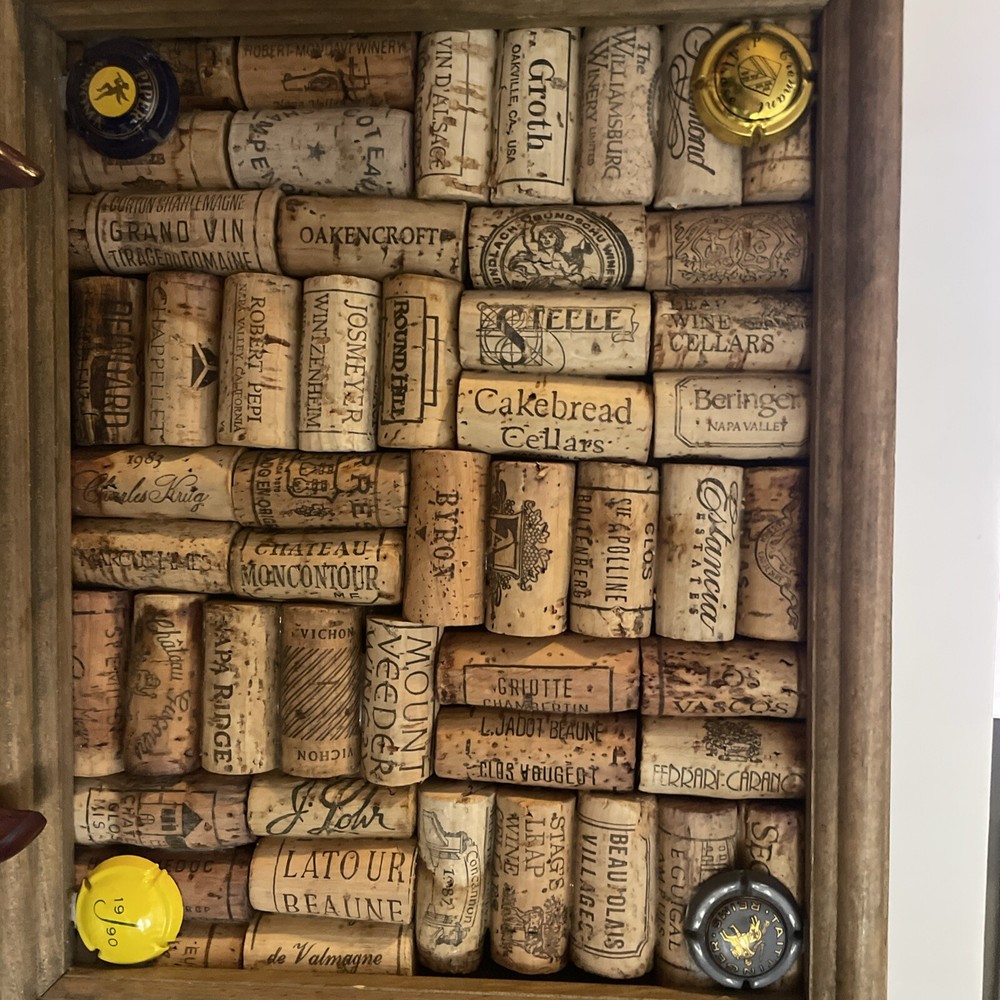 Framed Assorted Wine Corks 9x10.50”
