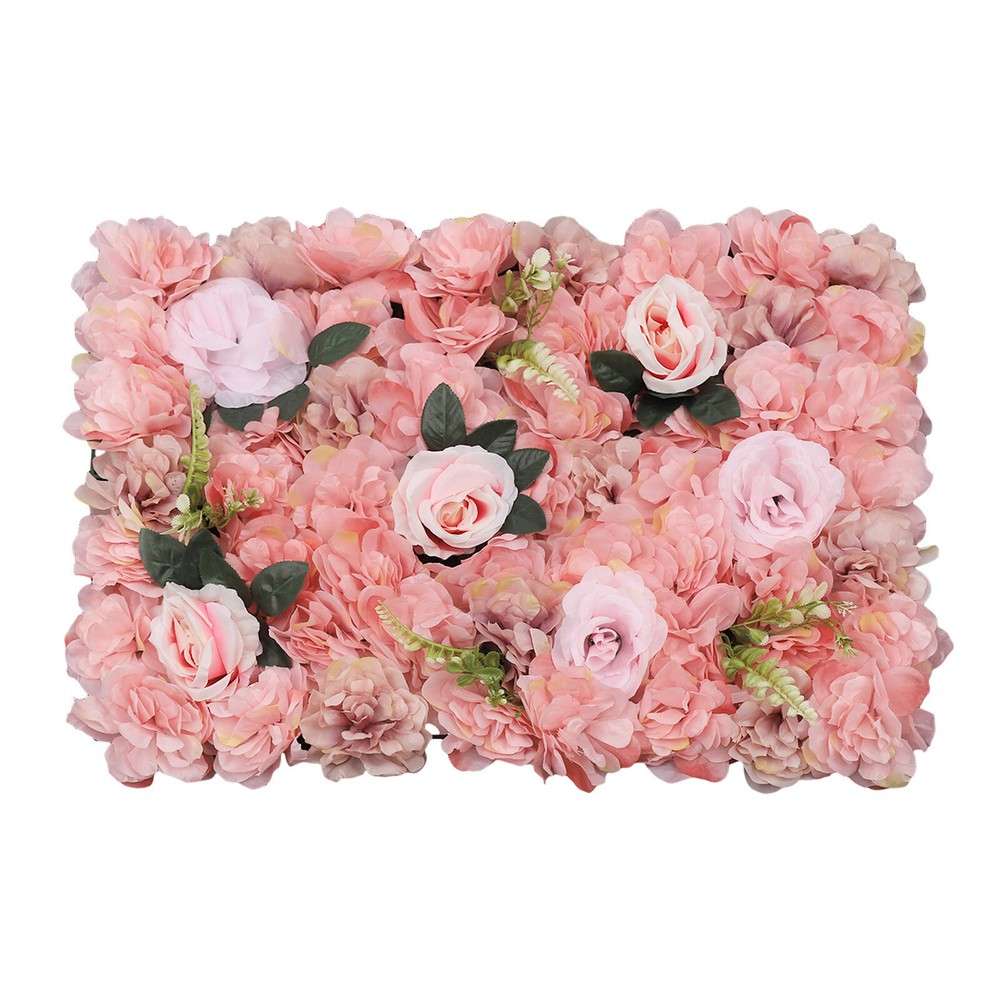 12 Pcs Flower Wall Panel Artificial Rose Flower Wall Panel Wedding Background