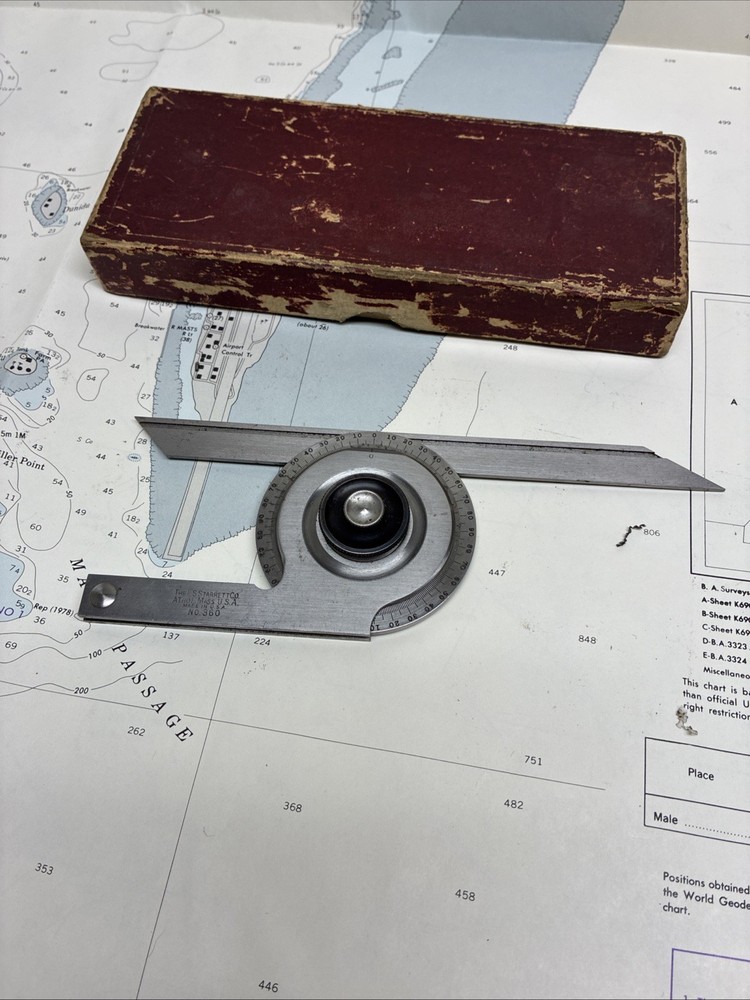 Vintage Starrett Universal Bevel Protractor No. 360
