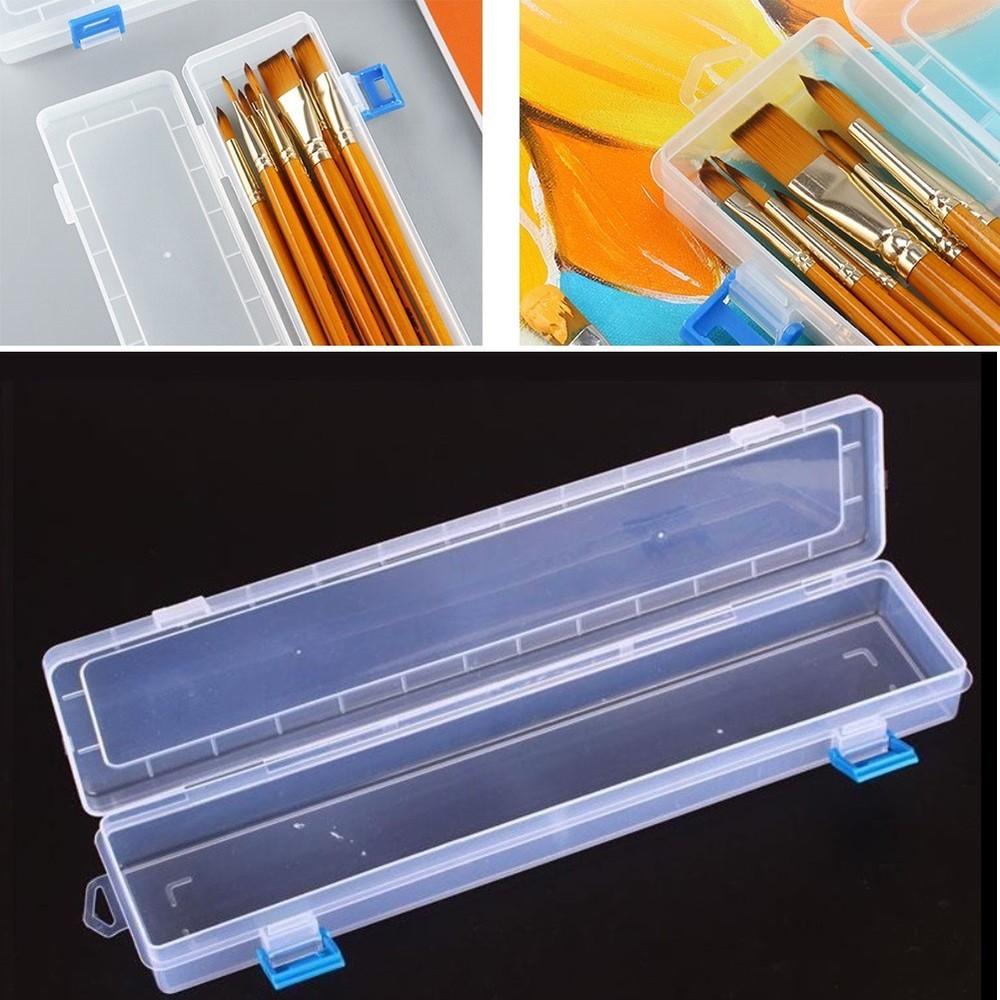 Transparent Storage Box Drawing Tools Bin Toner Pencil Box Storage Box