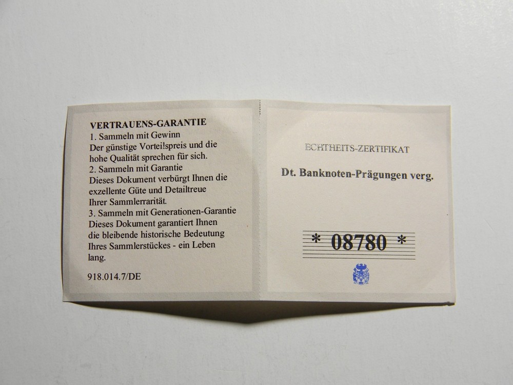 Germany Banknote Proof Medal (05023)
