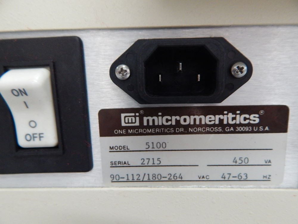MICROMERITICS 5100 PARTICLE SIZE ANALYZER M5796