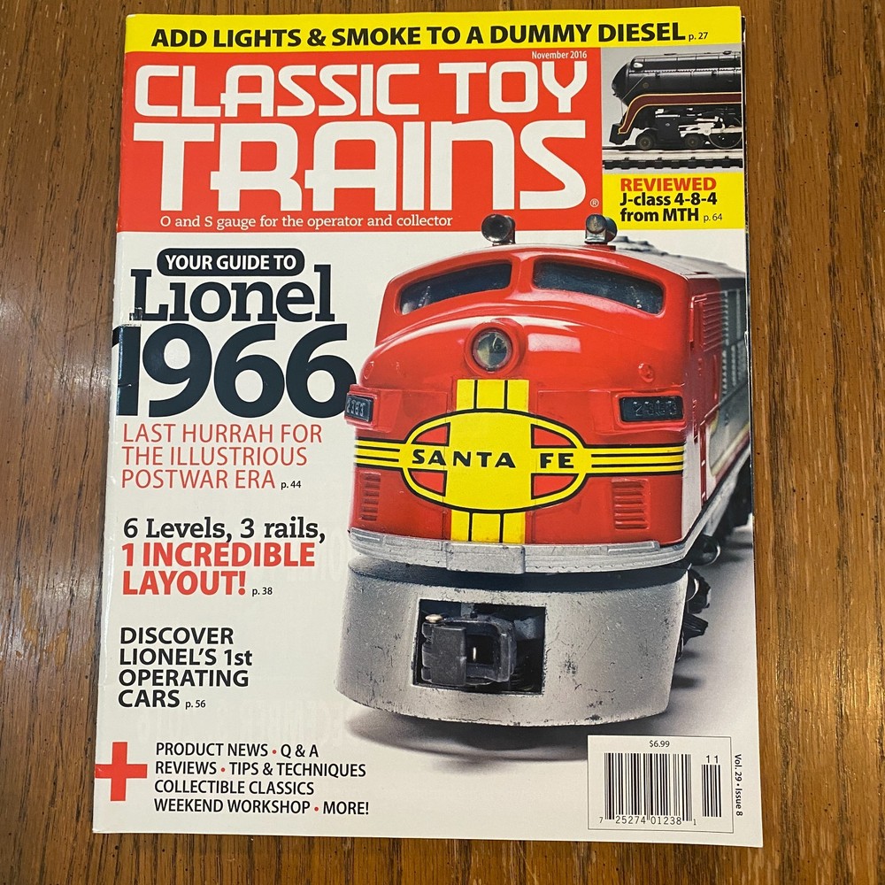 Complete 2016 Classic Toy Trains Magazine Collection – Kalmbach – 9 Issues