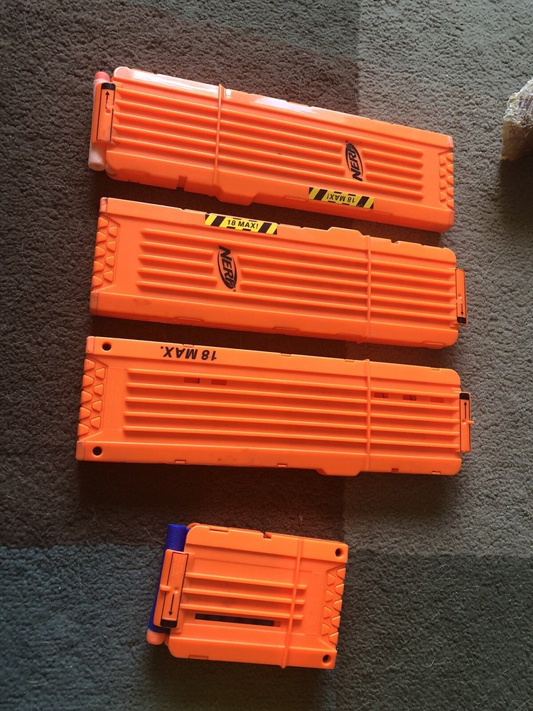 Nerf accessories - scope/magazines/stand