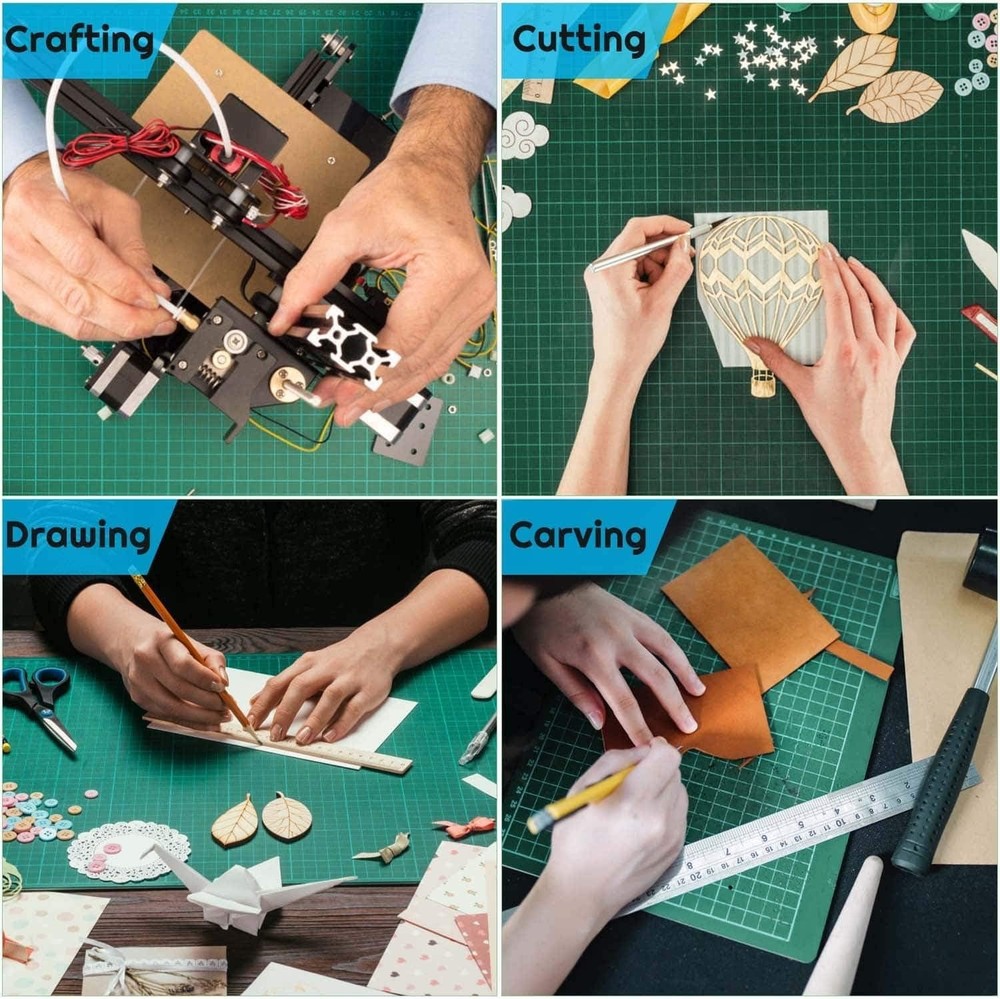 Lightweight Double-Sided Self Healing Cutting Mat for Quilting & Scrapbooking