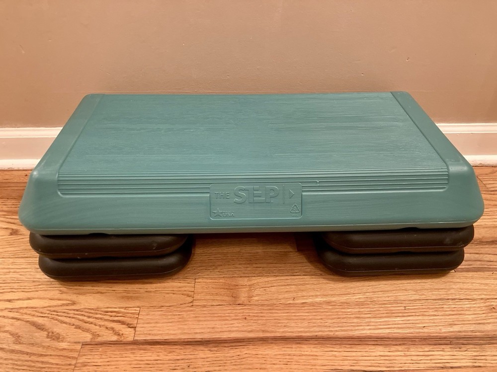 The Step Original Aerobic Exercise Platform Step W/ 4 Risers