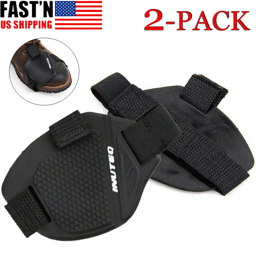 2PC Motorcycle Shoe Boot Protector Shift Guard Cover Protective Gear Shifter Pad
