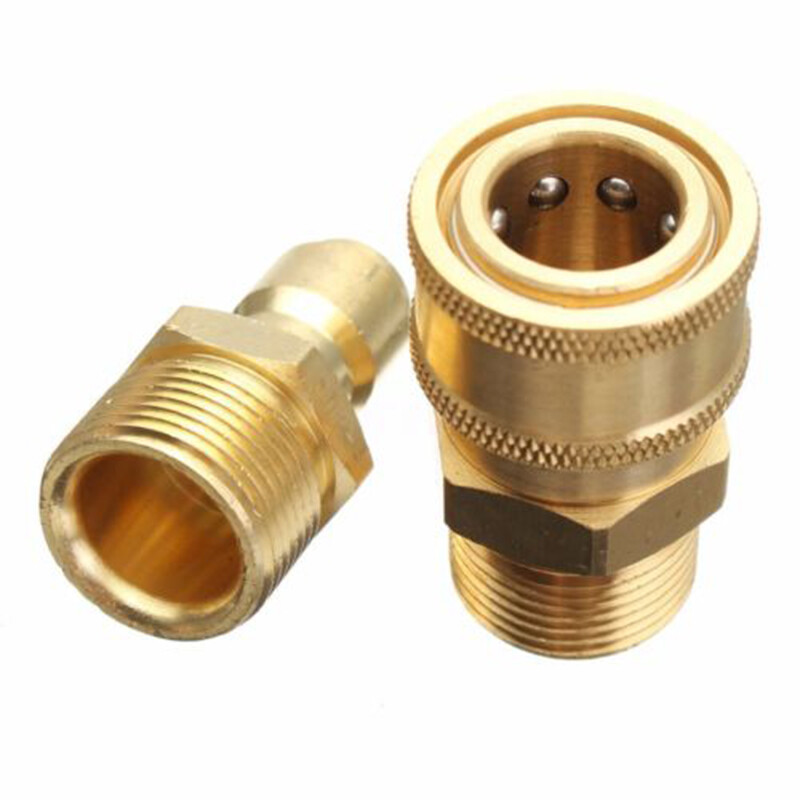 2xM22 3/8 Quick Release Adapter Connecter Coupling Kits For Pressure Washer
