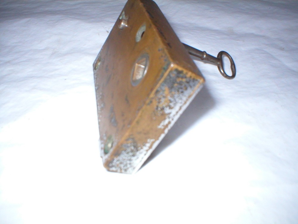 Antique Chrome and Brass Case Surface Mount Lock