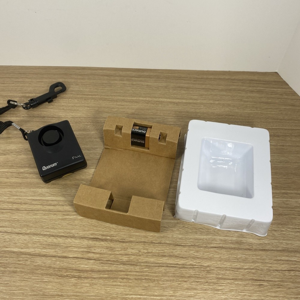Quorum PAAL Personal Security Alarm Clip & Pull Pin Black NEW