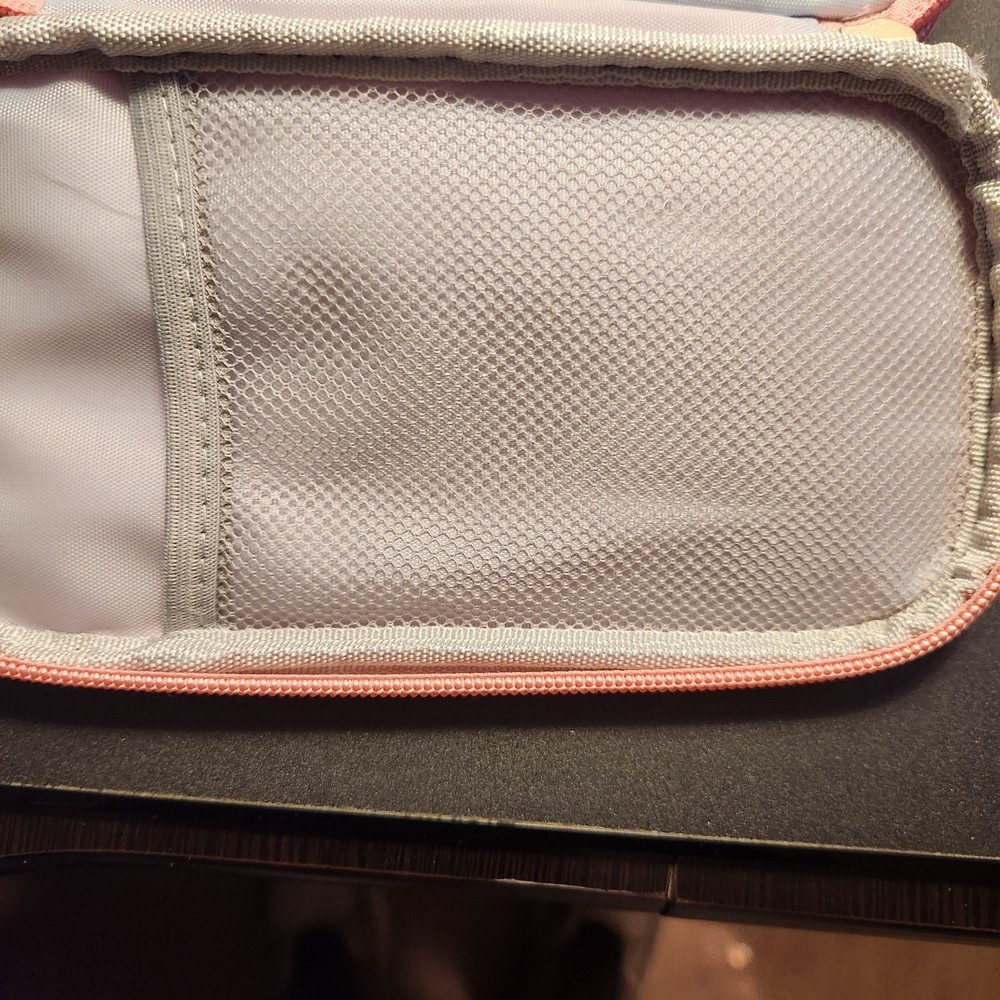 MULTI-PURPOSE TRAVEL CASE/ORGANIZER(4 COMPARTMEMTS IN 2 ZIPPERED SECTIONS), PINK