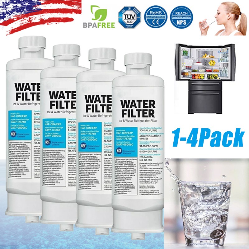 1/2/3/4 PACK for Samsung DA97-17376B HAF-QIN/EXP Refrigerator Water Filter NEW