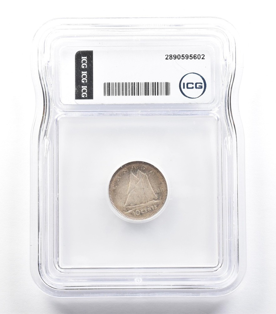 1937 Canada 10 Cents VF30 ICG *5690
