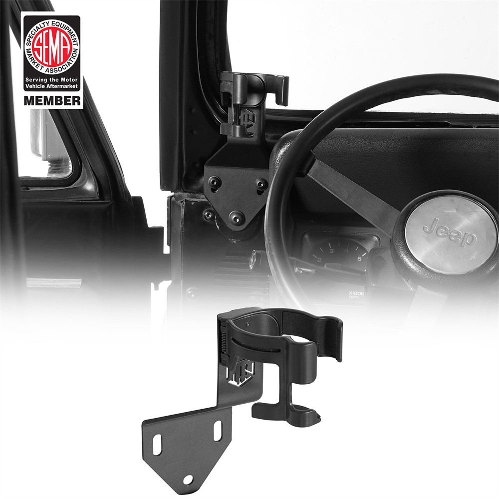 Fit 87-95 Jeep Wrangler YJ Multi-Function Drink Cup Holder Phone Mount Bracket