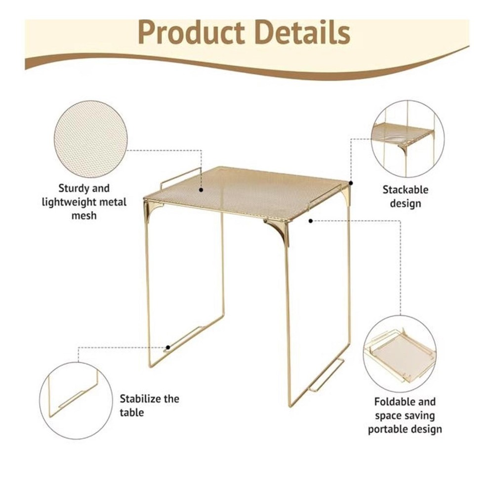 AUECOOME Locker Organizer Shelf Stackable Extra Locker Shelf for School Locker